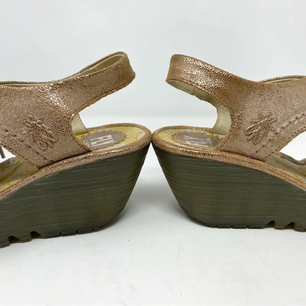 Fly London Ylfa Lace-Up Leather Platform Wedge Sandal - Picture 8 of 14